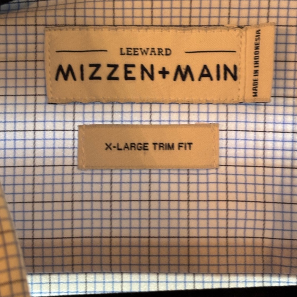 Mizzen+Main Blue Dress Shirt Trim Fit